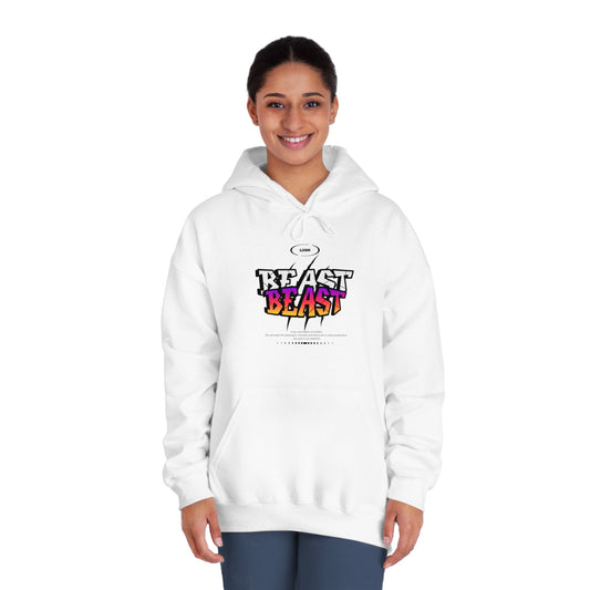 White Hoodie with Fabulous Design ( Custom design )